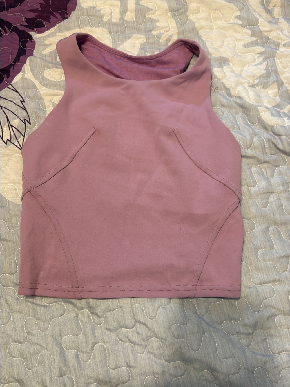 lululemon athletica High-Neck Crop Tank Top - Dusty Mauve
